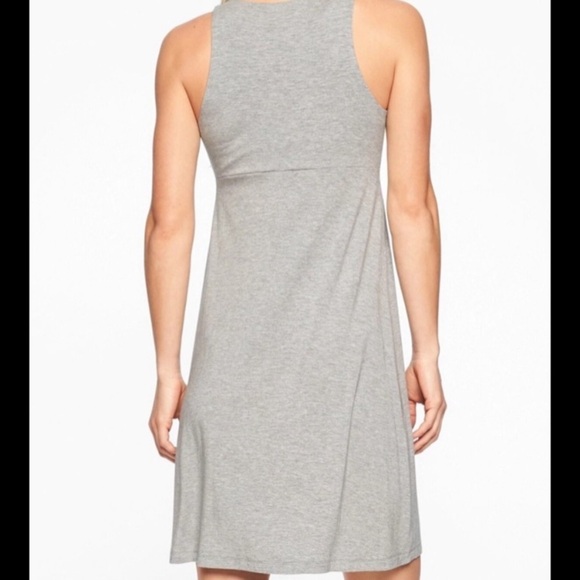 Athleta Santorini Thera Dress Gray Modal Tank Dress Comfort‎ Soft Coverup Casual - Picture 2 of 6